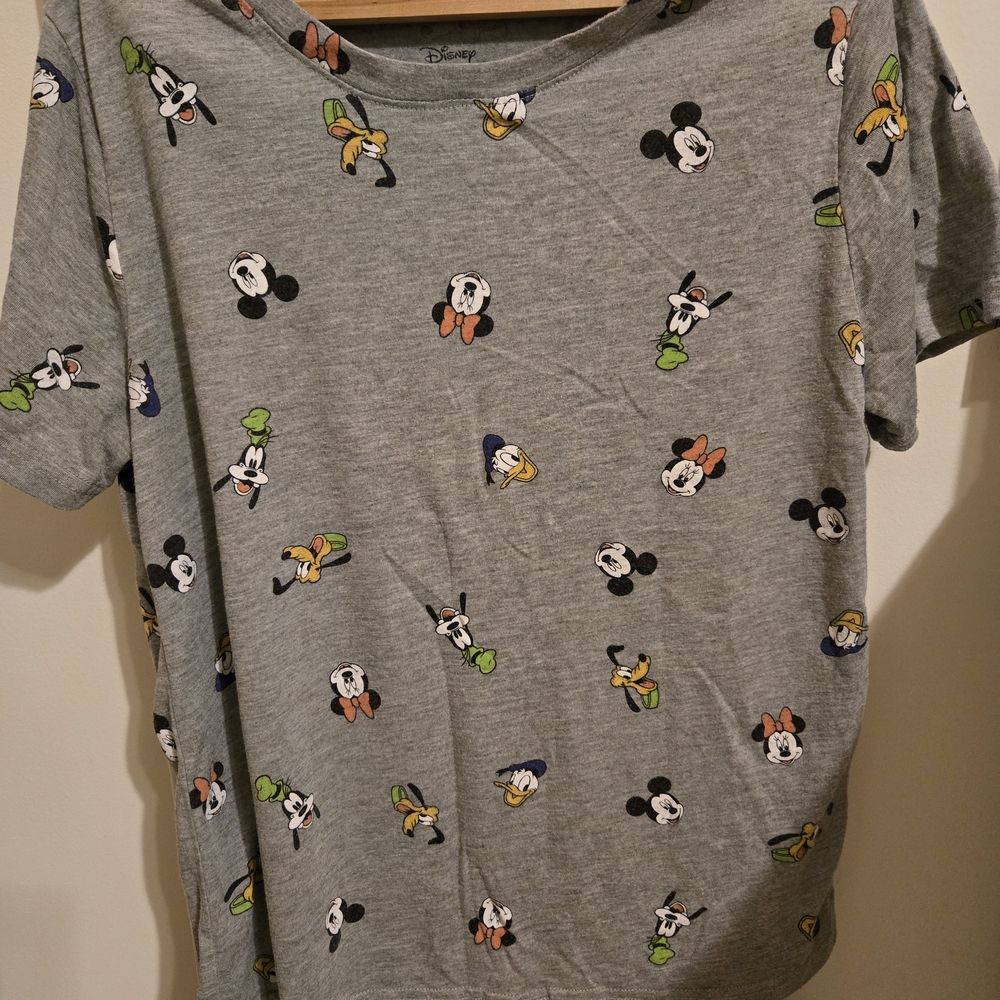 Disney Gray T-Shirt with Character Print